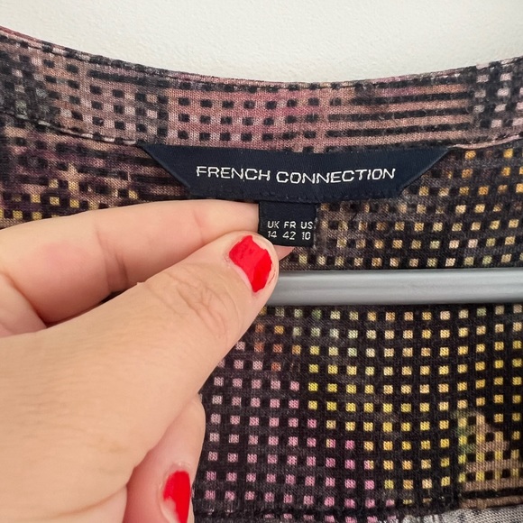 Size 14 French Connection Abstract Print Dress - Picture 5 of 7